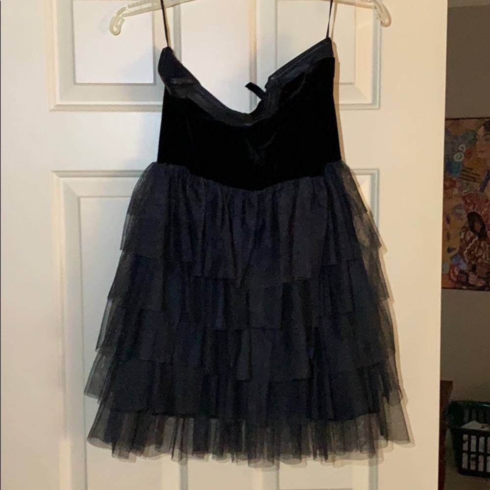 Black tulle dress.